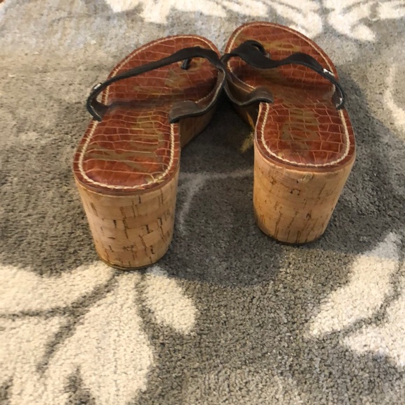 Sam Edelman Romy cork wedge flip flop sandals - Picture 2 of 8